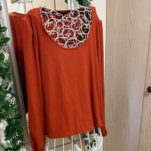 Derek Heart Rust Long Sleeve Blouse